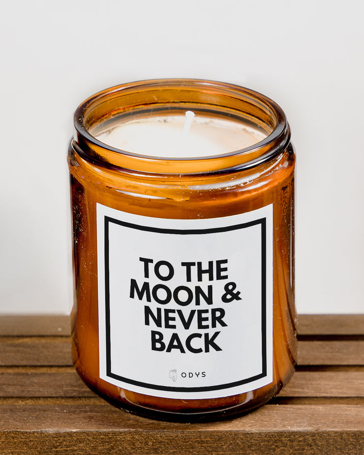 Candle "To the moon and never back"