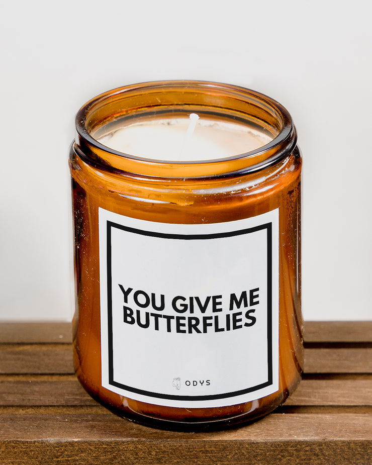 Candle "You give me butterflies"